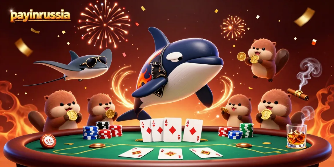 Payer en Russie avec une carte virtuelle tout en admirant des personnages marins amusants.