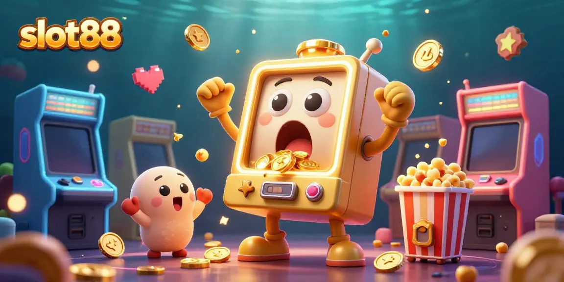 Experience exciting slot88 jackpots with lively characters and vibrant game elements in a playful casino scene.